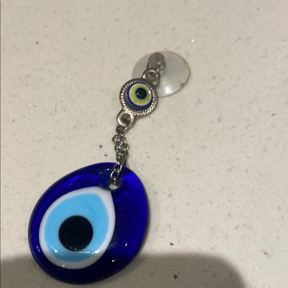 Blue Evil Eye Glass Wall Hanging Amulet